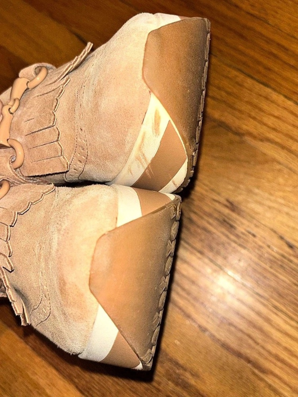 Dolce Vita Jhax Suede Brown Platform Sneaker Loafer Fringe Horsebit Loafer 9.5 - Picture 5 of 10